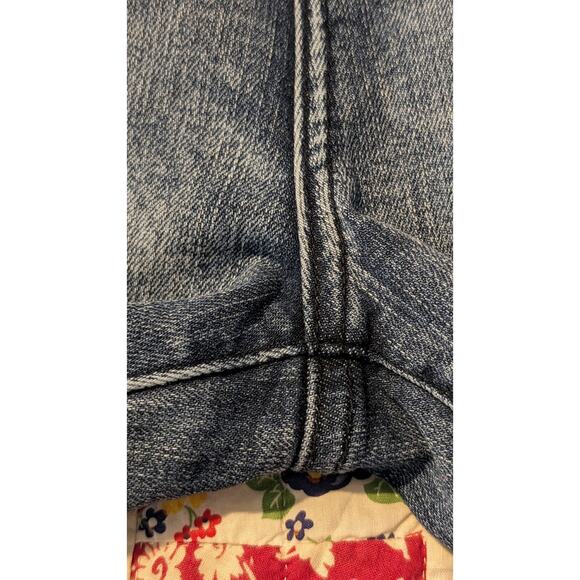 Judy Blue Los Angeles Relaxed Fit Shredded Back Pocket Raw Hem Jean Sz 7/28 - Picture 8 of 15